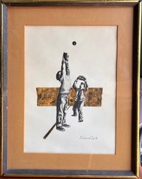 Boys Playing Ball Framed Richard Smith