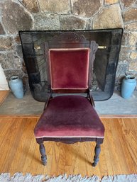 Vintage Plum Velvet Accent Chair