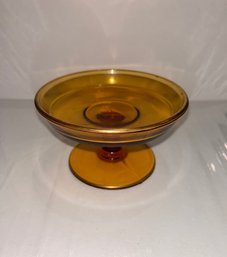 Stunning Vintage Amber Martini Glass