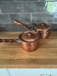 Pair Of Copper Pots