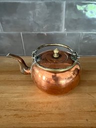 French Copper Tea Kettle With Handle