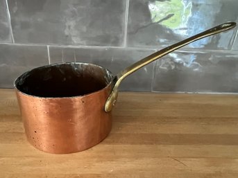Copper Pot With Brass Handle