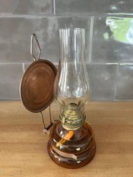 Miniature Copper Hurricane Lamp