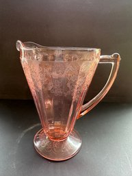 Rare Jennette Glass Cherry Blossom Pitcher