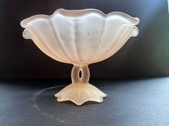 Vintage Westmoreland Glass Apricot Mist Bowl Lotus Lipped Rim