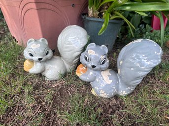 Set Of 2 Outdoor Squirrel Decorations