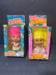 Pair Of Collectible Trolls - New In Box