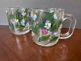 Cottage Bourne Hand Painted Floral Mugs