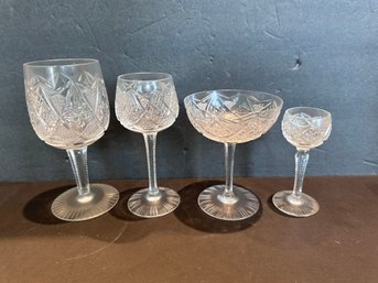 Vintage Cut Glass Crystal Set