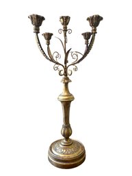 Large Gold 5 Arm Candelabra