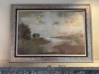 Signed S Vassileva Serene Landscape Art In Frame