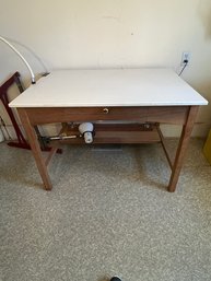 Wooden Desk With Solid Top