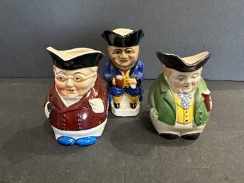 Collection Of Vintage Japan Colonial Gentleman Toby Jugs