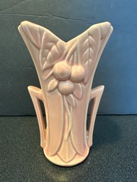 McCoy Pottery Blush Handled Vase