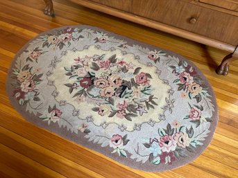 Oval Floral Area Rug