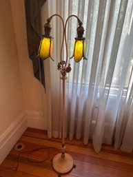 Ornate Tulip Floor Lamp With Footed Base