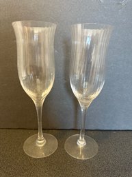 Ribbed Champagne Glasses - Set Of 8