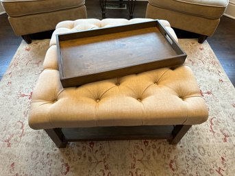 Plush Tufted Ottoman Table