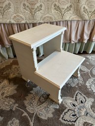 White Wooden 2 Step, Step Stool