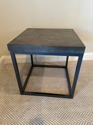 Onyx Square End Table, Aged Concete - Emerald Home Furnishing