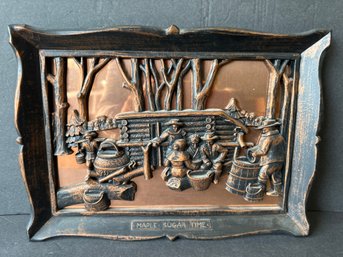 Vintage Coppercraft Guild Settler's Scene - Maple Sugar Time