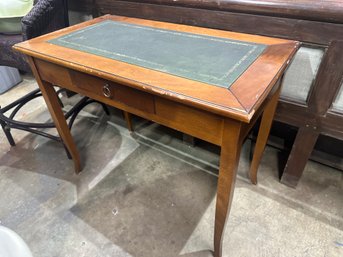 Turn Of The Century Antique Leather Top Desk - Made In Italy
