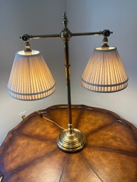 Ethan Allen Two Arm Table Lamp With Shade