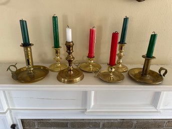 Brass And Gold Candle Stick Holders