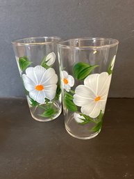 Painted Floral Glasses