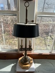 Vintage 20th Century Brass Candelabra Lamp