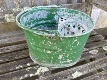Vintage Green Garden Bucket