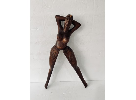 Cheeky Carved Wood Nutcracker