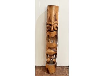 Hand Carved Polynesian Tiki Sculpture