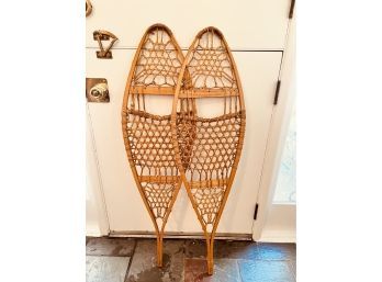 Wood And Rawhide Snowshoes