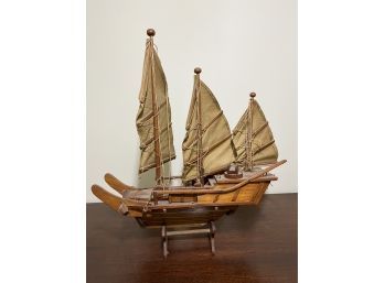 Model Of A Chinese Junk Ship