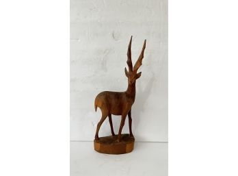 Vintage Hand Carved Antelope