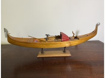 Miniature Carved Gondola Music Box