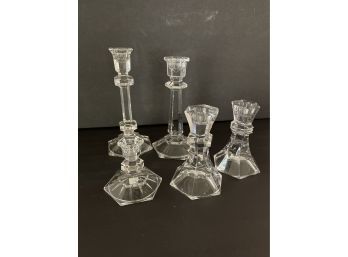 Boussu Crystal Candlestick Holders