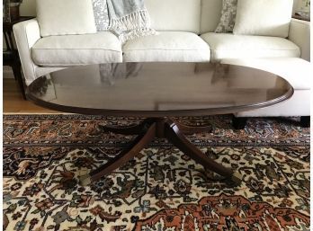 Oval Wood Coffee Table