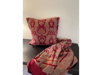 Pottery Barn Throw With Matching Pillow