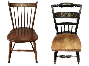 Stenciled Hitchcock Chairs - 2