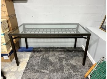 Glass Top Metal Table