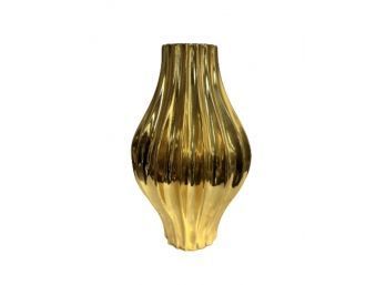 Jonathan Adler Gold Belly Vase - 21 H