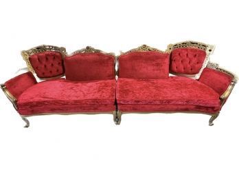 Vintage Crushed Velvet Sectional