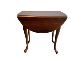 Cherry Drop Leaf Side Table Made In USA