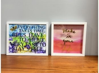 Pair Of Framed Inspirational Quotes