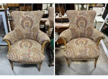 Pair Of Upholstered Armchairs