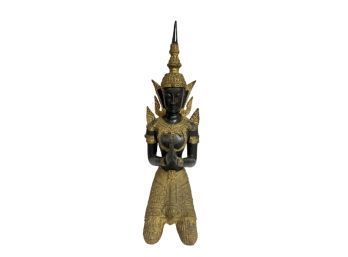 Thai Theppanom Kneeling Bronze Statue - 16' H