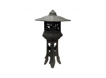 Japanese Vintage Iron Lantern Buddhist Pagoda Light