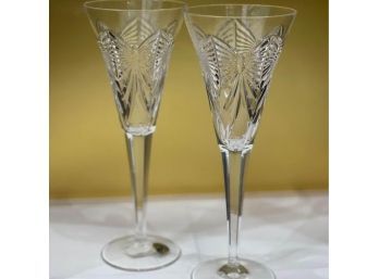 Waterford Crystal Millennium Flutes, Pair - Happiness